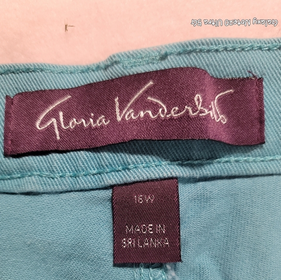 0815. Gloria Vanderbilt Jeans ~ As-Is ~ 16W ~ Slight discoloration ~ Teal ~ - Picture 6 of 11